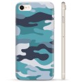 iPhone 7/8/SE (2020) TPU-Skal - Blå Kamouflage