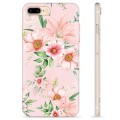 iPhone 7 Plus / iPhone 8 Plus TPU-Skal - Vattenfärg Blommor