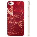 iPhone 7/8/SE (2020)/SE (2022) TPU-Skal  - Röd Marmor