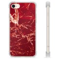 iPhone 7/8/SE (2020)/SE (2022) Hybridskal - Röd Marmor