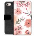 iPhone 7/8/SE (2020) Premium Plånboksfodral - Rosa Blommor