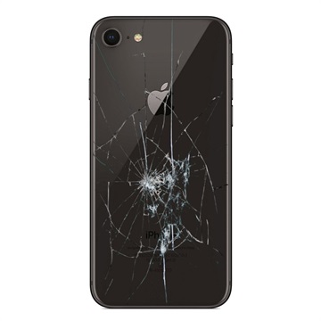 iPhone 8 Bakskal Reparation - Endast Glas - Svart