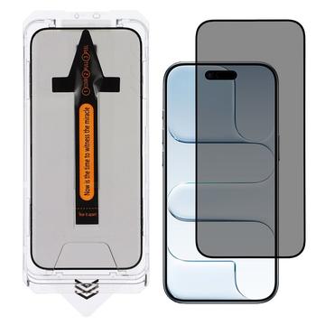 iPhone Air Privacy skärmskydd av härdat glas med installationsverktyg - 9H - svart kant