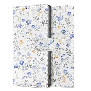 iPhone 16e Tech-Protect plånboksfodral med magnet och stativ - Vårblommor