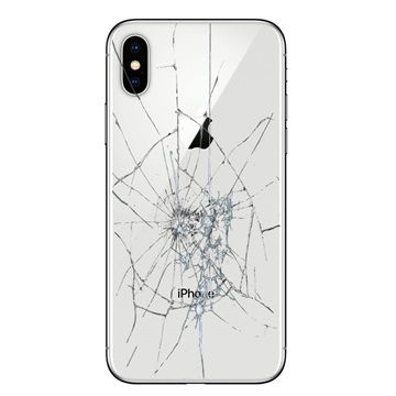 iPhone X Bakskal Reparation - Endast Glas - Vit