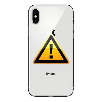 iPhone X Bak Skal Reparation - inkl. ram - Silver