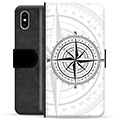 iPhone X / iPhone XS Premium Plånboksfodral - Kompass