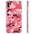 iPhone X / iPhone XS TPU-Skal - Rosa Kamouflage