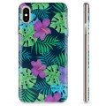 iPhone X / iPhone XS TPU-Skal - Tropiska Blommor