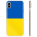 iPhone X / iPhone XS TPU Skal Ukrainska Flaggan - Gul och ljusblå