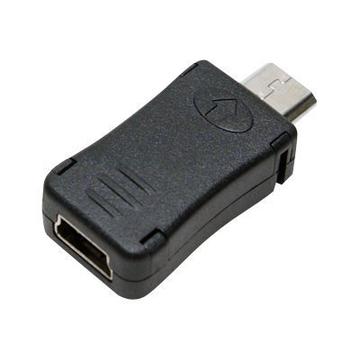 LogiLink AU0010 Mini USB hona till Micro USB hane Adapter - Svart