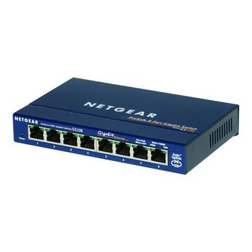 Netgear GS108 8-portars Gigabit Ethernet Switch - Blå