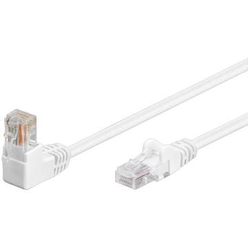 Goobay RJ45 U/UTP CAT 5e 90-graders Vinklad Nätverkskabel - 3m - Vit
