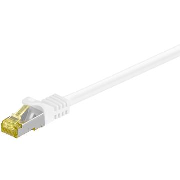 Goobay RJ45 S/FTP CAT 7 Nätverkskabel - 0.5m - Vit