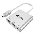 Sandberg USB-C HDMI USB Dockningsstation - Vit