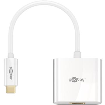 Goobay USB-C till HDMI Adapter Kabel - Vit