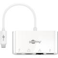 Goobay USB-C till HDMI, USB 3.0, Ethernet & PD Adapter - Vit