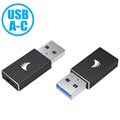 Angelbird USB 3.1 Typ-A / Typ-C Adapter - Svart