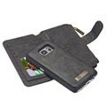 Samsung Galaxy S7 Caseme multifunktionellt plånbok läderfodral - svart