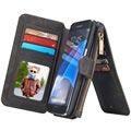 Samsung Galaxy S7 Edge Caseme multifunktionellt plånboksfodral och magnetskal - svart