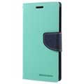 Samsung Galaxy S7 Mercury Goospery Fancy Diary Plånbok Väska - Cyan / Mörkblå