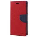 Samsung Galaxy S7 Mercury Goospery Fancy Diary Plånbok Väska - Röd / Mörkblå