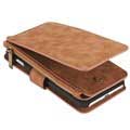 iPhone 7 Plus Caseme multifunktionellt plånbok läderfodral - brun