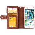 iPhone 7 Plus / iPhone 8 Plus Multifunktionellt Löstagbart Plånboksfodral - Brun