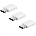 Samsung EE-GN930KW MicroUSB / USB Type-C Adapter - Vit - 3 Pack