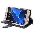 Samsung Galaxy S7 Premium Plånboksfodral med Stativfunktion - Svart