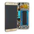 Samsung Galaxy S7 Edge framskal & LCD display GH97-18533C - guld