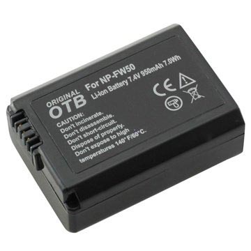 Sony NP-FW50 Batteri - Alpha 7S, a6000, a5100, NEX-5T - 950mAh