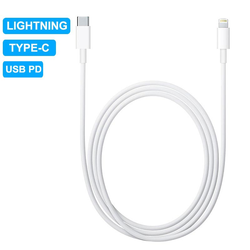 USB PD Type CLightning Laddning & Synk Kabel 1m Vit USB PD Type CLightning Laddning & Synk Kabel 1m Vit