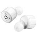 X1T mini in-ear Bluetooth headset med mikrofon - vit (V4.2 CSR)