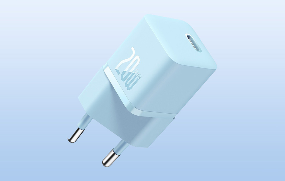 Baseus Mini GaN5 20W USB-C väggladdare - blå
