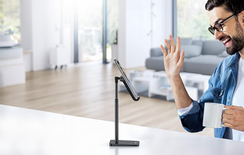 Omoton CA02 Hållare för smartphone på skrivbord - svart