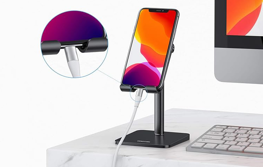 Omoton CA02 Hållare för smartphone på skrivbord - svart