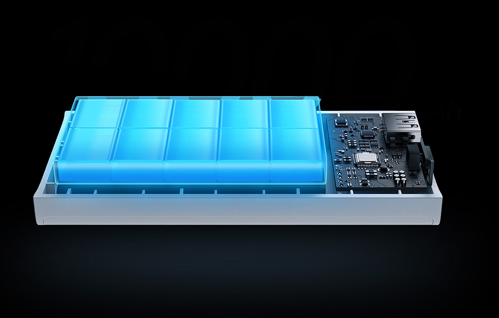 Baseus Adaman2 Power Bank med digital display 10000mAh - 2xUSB, USB-C, 30W - Vit