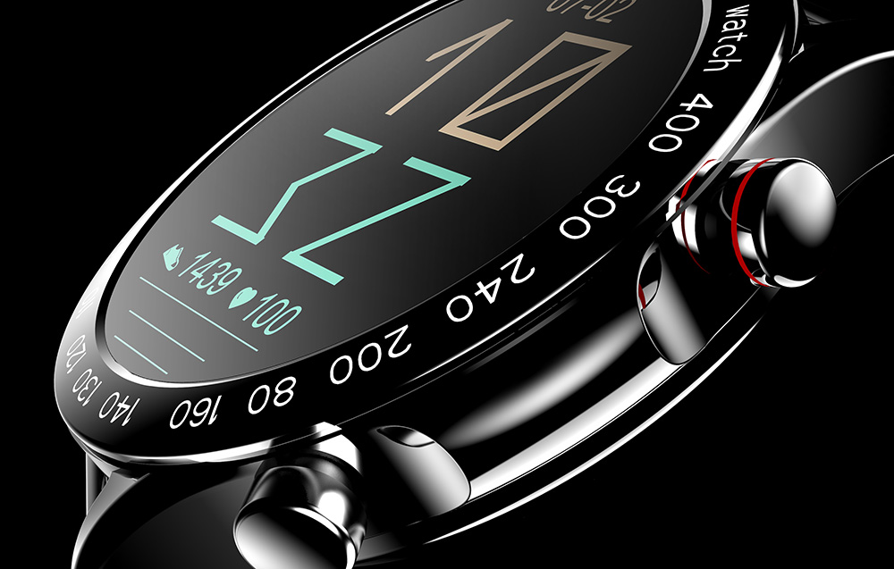 HiFuture FutureGo Pro Smartwatch i rostfritt stål - Svart