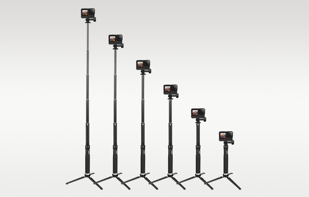 Telesin GP-MNP-090-S Selfie Stick / Stativ för sportkamera - Svart