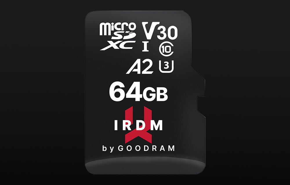 Goodram IRDM MicroSDXC minneskort klass 10 UHS-I/U3 - 64GB