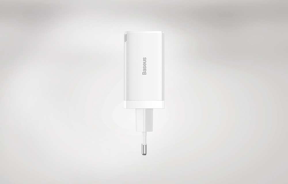 Baseus GaN5 Pro 65W väggladdare - 2xUSB-C, USB-A - Vit