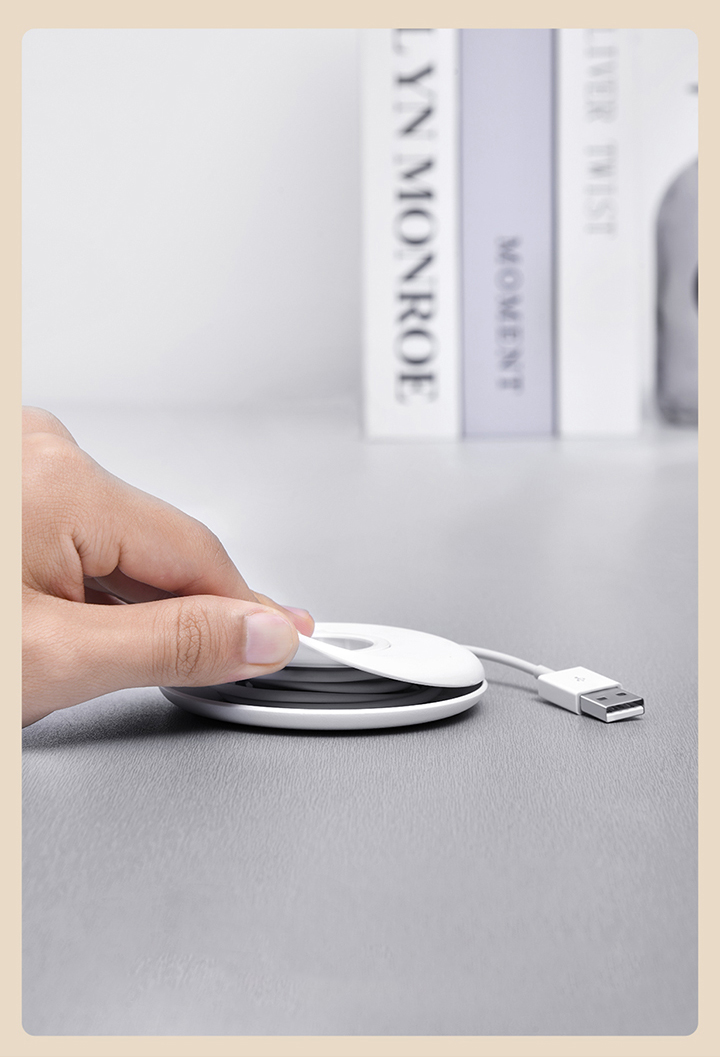 Baseus Planet kabelupprullare/hållare - Apple Watch-laddare - Svart