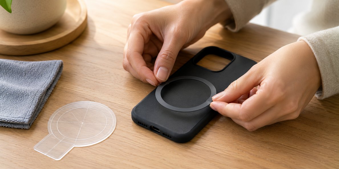 Sådan sætter du en MagSafe ring på cover
