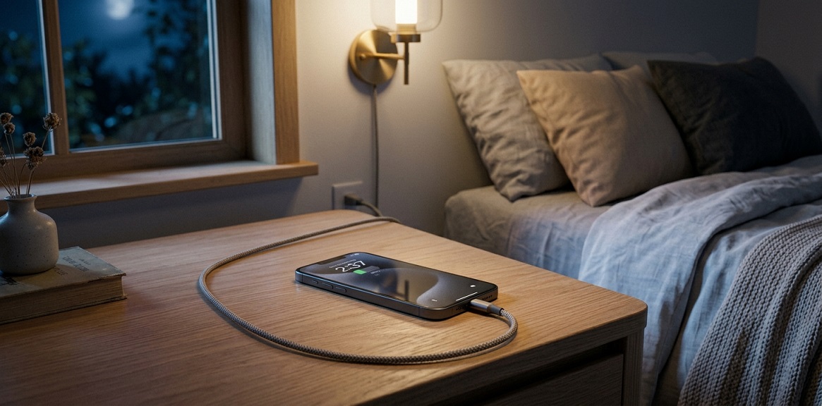 Är det farligt att ladda mobilen på natten